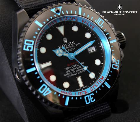 blackout concept rolex turquoise deepsea